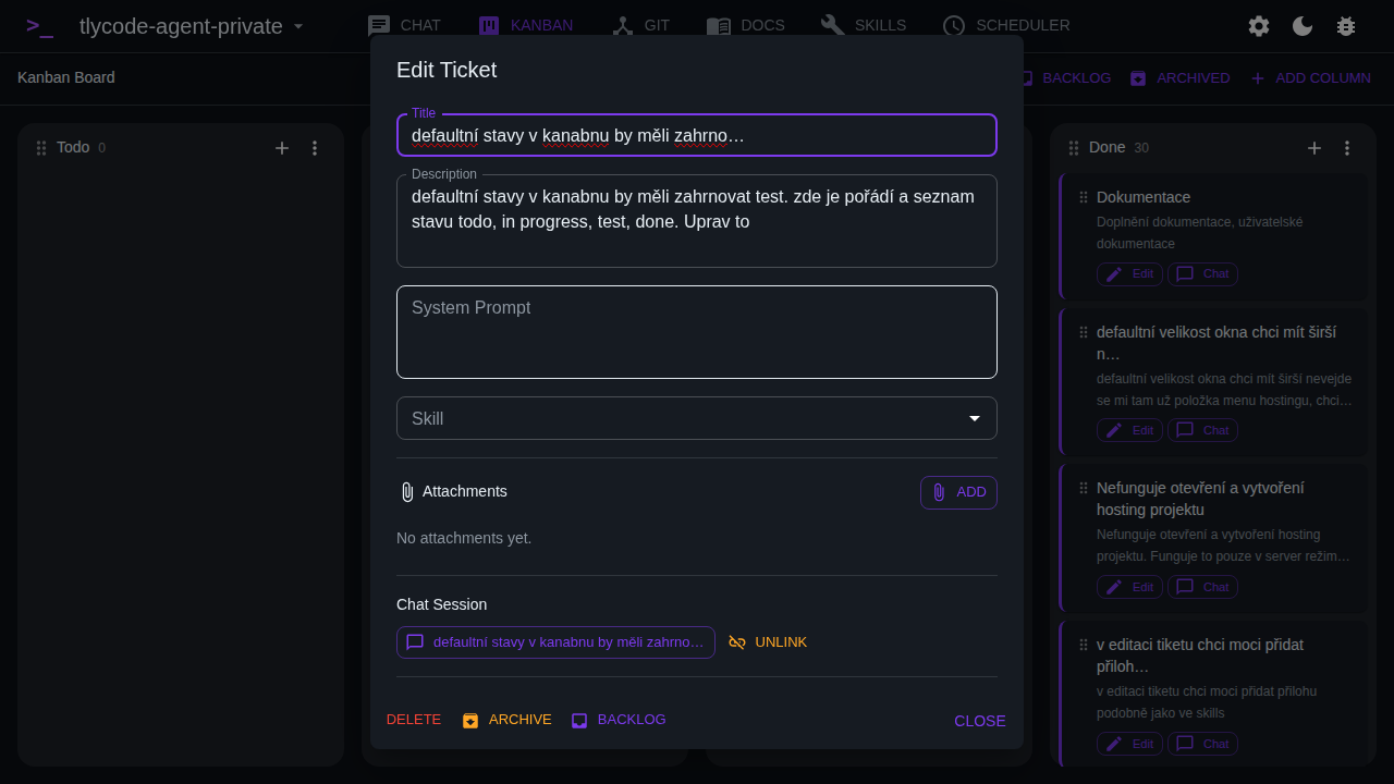 Ticket Dialog